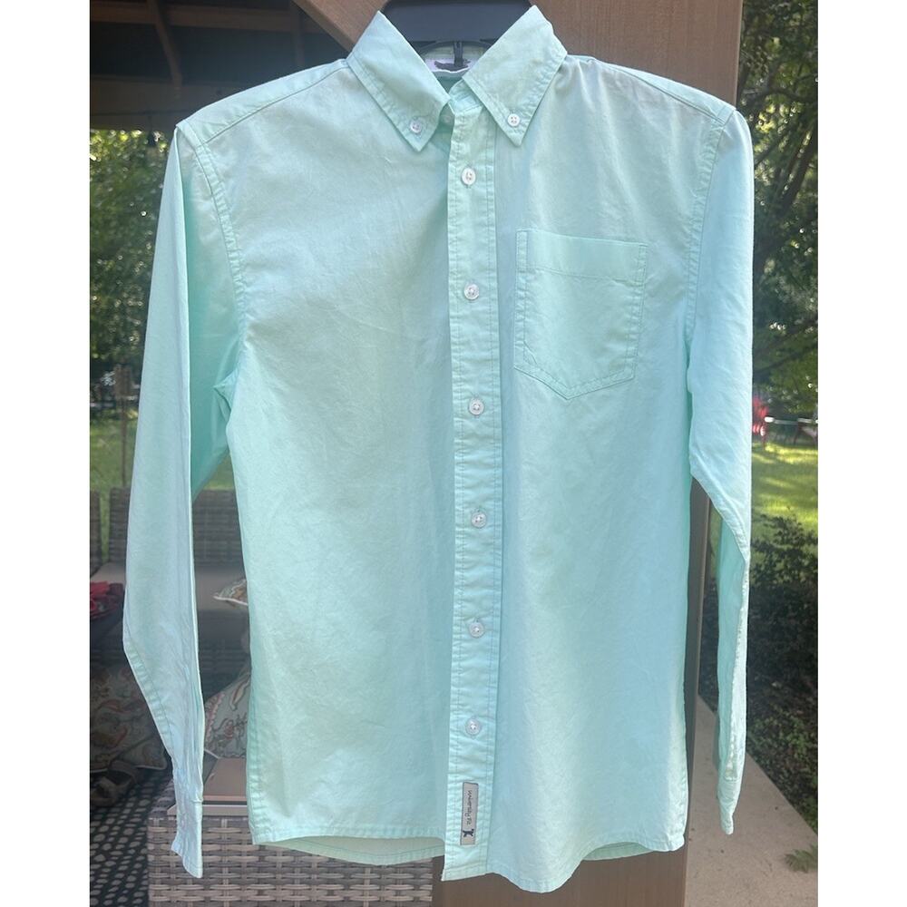 EUC Jack Thomas Boys Button Down Shirt-Size Medium 10-12 Measurements in Descrip